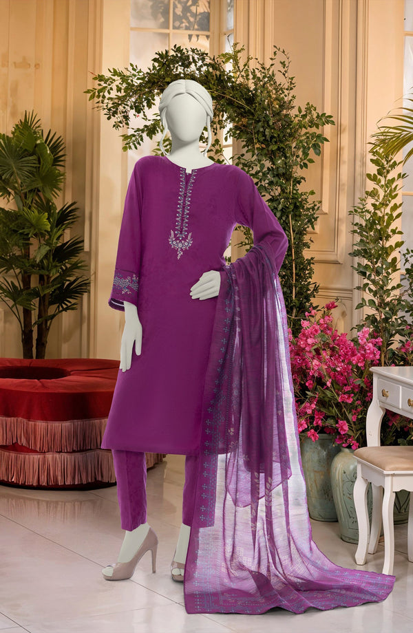 EMBROIDERED  JACQUARD STITCHED 3 PIECE