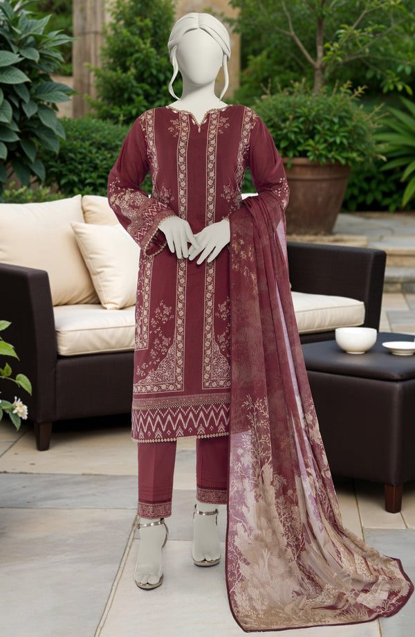 SUMMER'25 PRINTED LAWN 3PCS UNSTITCHED