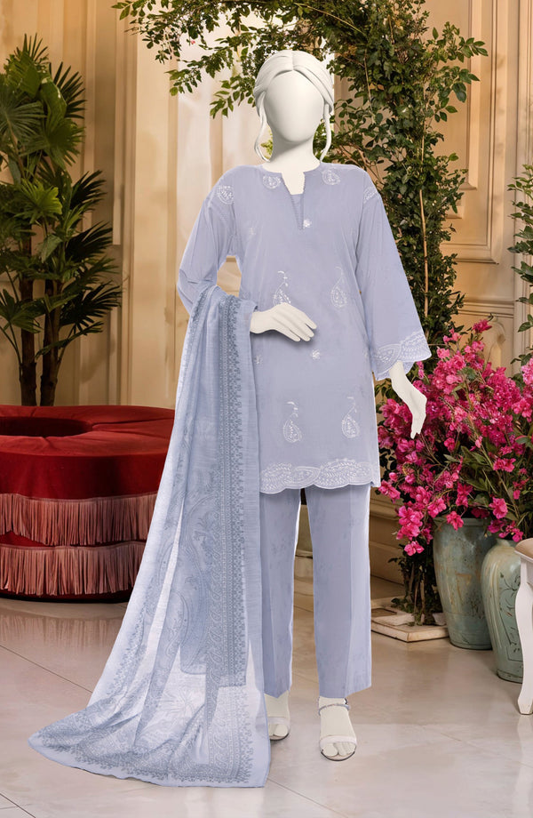 FESTIVE'25 EMBROIDERED JACQUARD 3PCS STITCHED