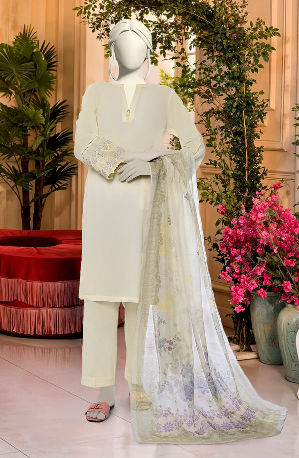 EMBROIDERED JACQUARD STITCHED 3 PIECE