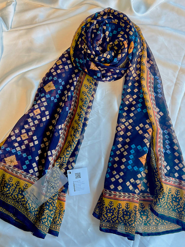 1pc Printed Chiffon Dupatta