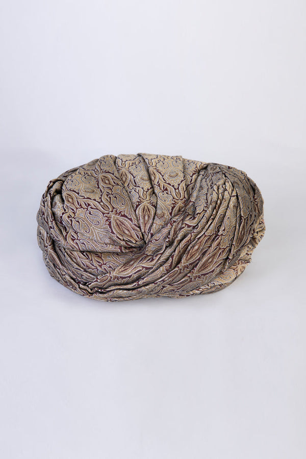 Gold & Maroon Turban - AL-TB-072