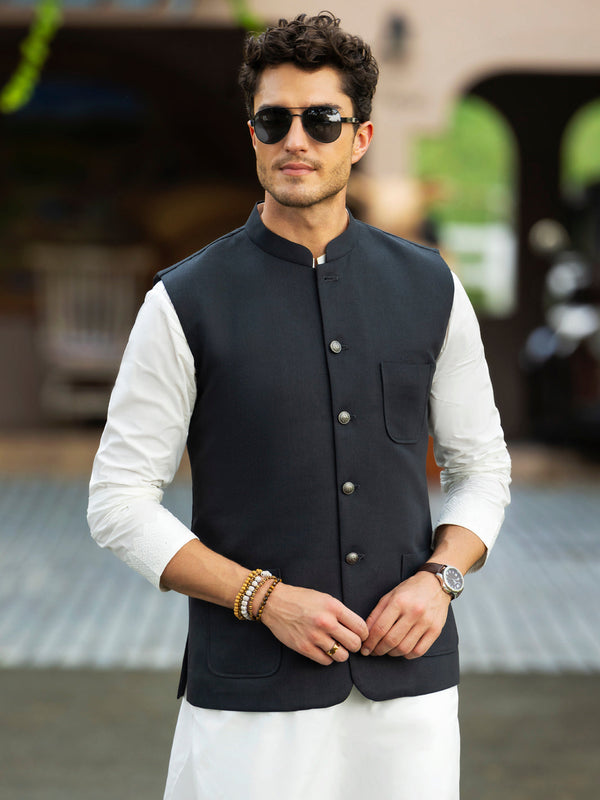 Grey Blended Waistcoat - ALET-WC-1002-R1