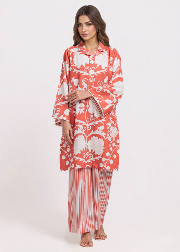 Orange-Khaddar-2 Piece (WPSTPBW25HR10N6)