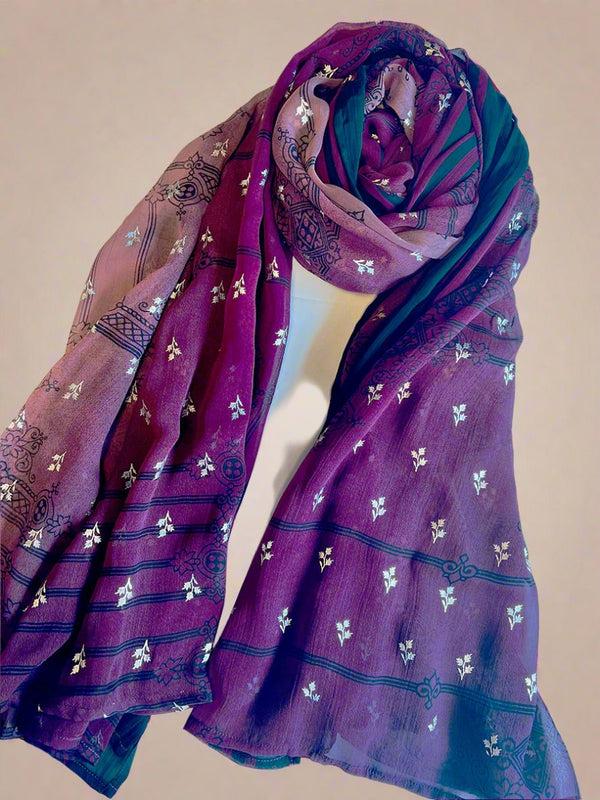 1pc Printed Chiffon Dupatta