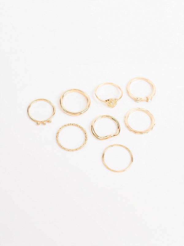 Hammered Ring Set