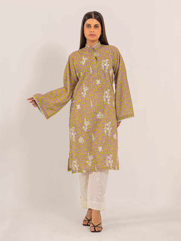 1pc Stitched Basic Embroidered Cambric Shirt