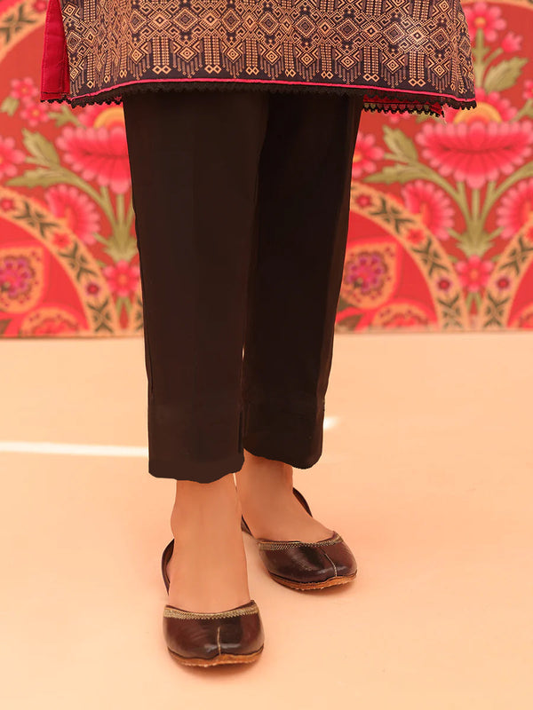 1Pc Plain Cotton Stitched Trouser