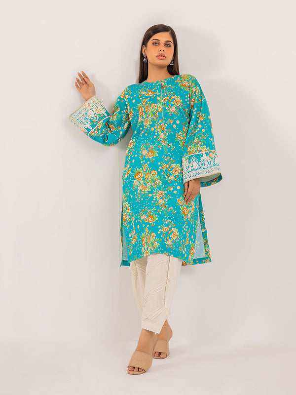 1PC Stitched Basic Embroidered Cambric Shirt