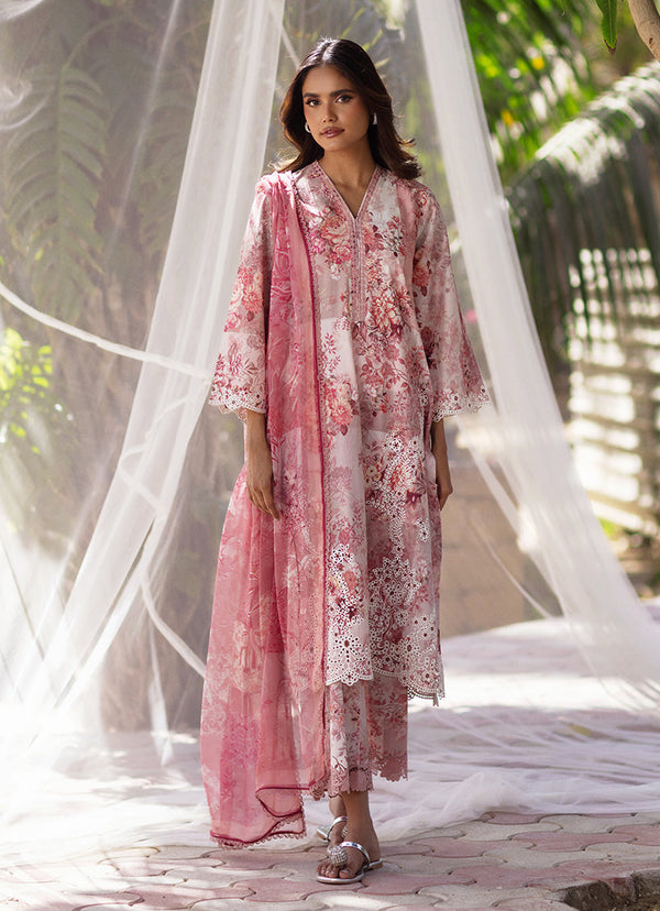 3 PC Embroidered Printed Suit