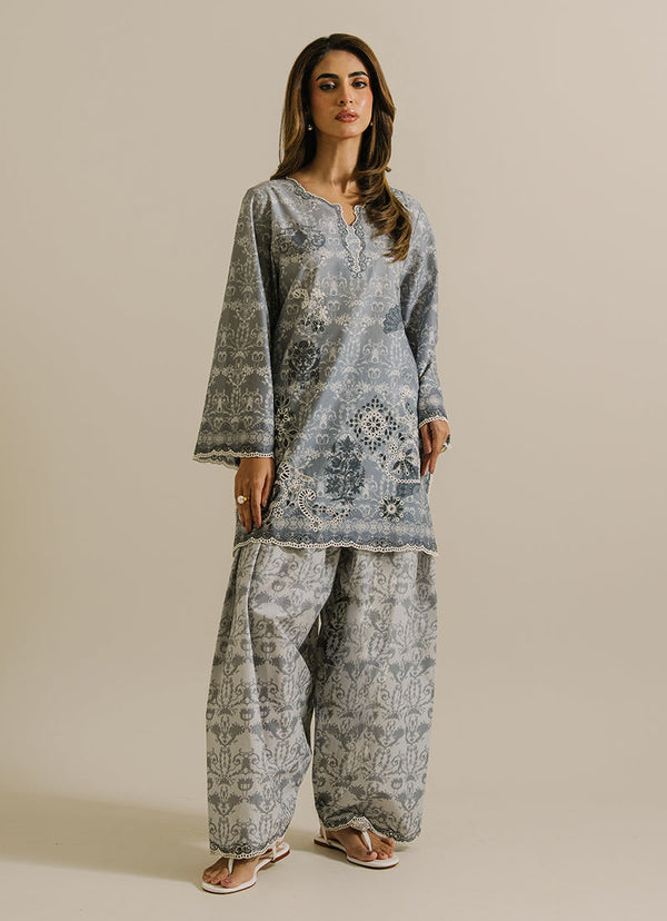 Printed Embroidered CO-ORD Set