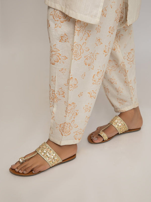 1pc Stitched Basic Plain Cambric Trouser