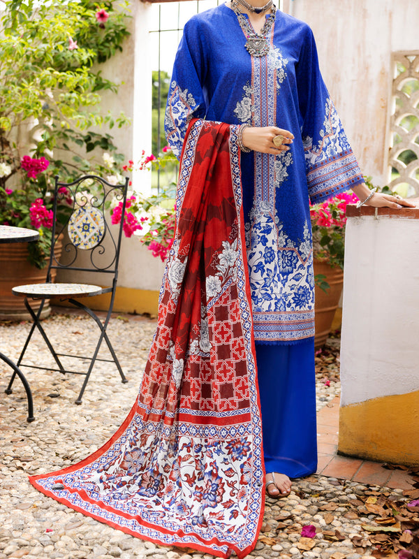 Blue Lawn 3Pc Unstitched - ALP-3PS-2004