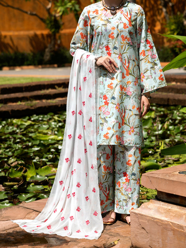Multicolor Lawn 3Pc Unstitched - ALP-3PS-2102