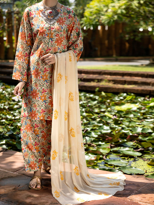 Multicolor Lawn 3Pc Unstitched - ALP-3PS-2103