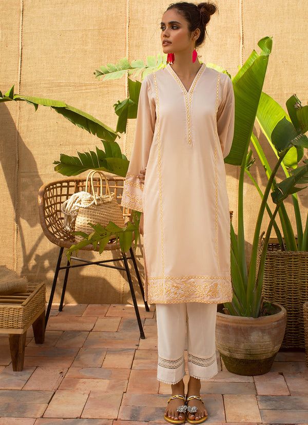 Sand Embroidered Kurta