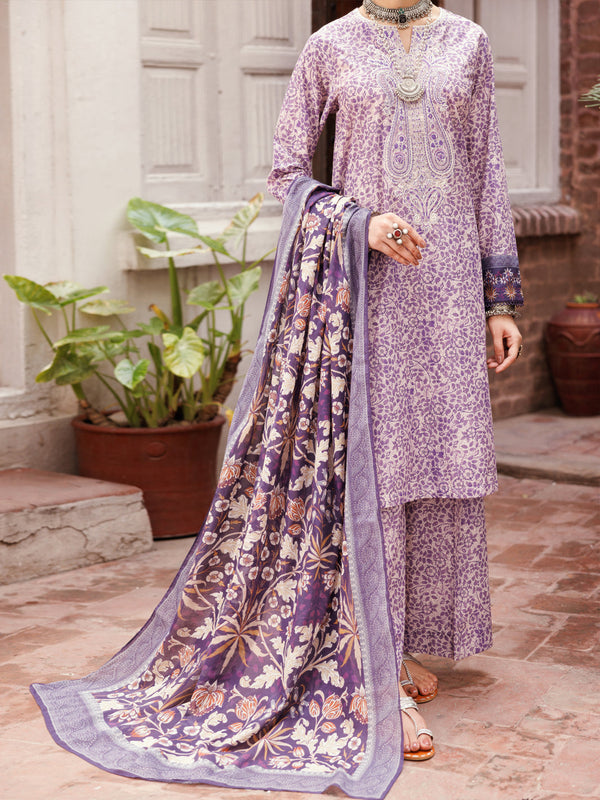 Light Purple Cambric 3Pc Stitched - ALP-3PS-2146