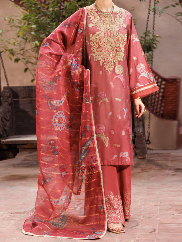 Peach Paper Cotton 3Pc Stitched - ALP-3PS-2160