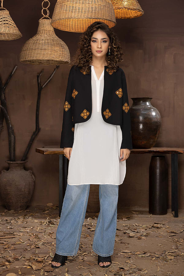 1-Pc Printed Khadder Vest Coat CNP22-30-S