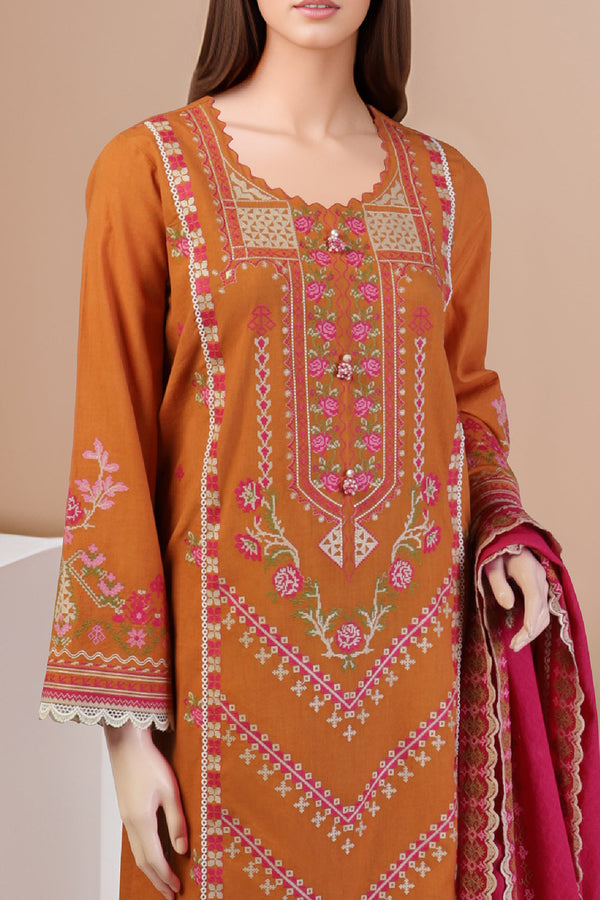 Unstitched Embroidered Self Jacquard 2 Piece (Shirt/Trouser)