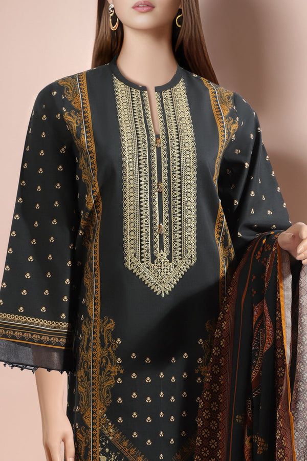 Unstitched Embroidered Cotton Filament 3 Piece