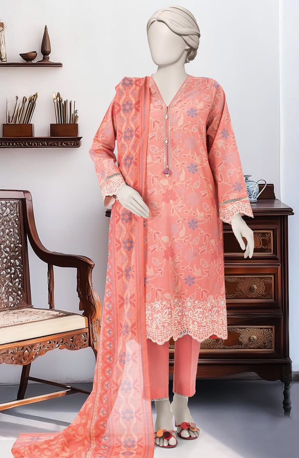 FESTIVE'25 EMBROIDERED PRINTED LAWN 3PCS STITCHED