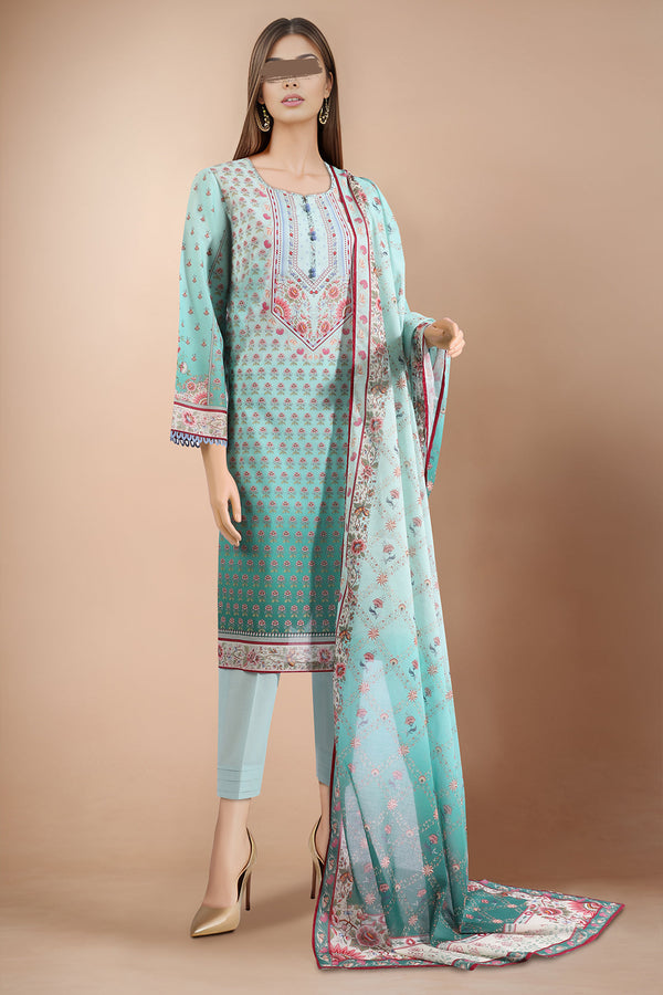 Unstitched Printed Lawn Shirt