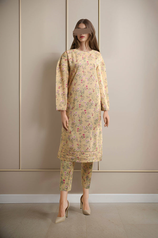 Unstitched Printed Khaddar Shirt