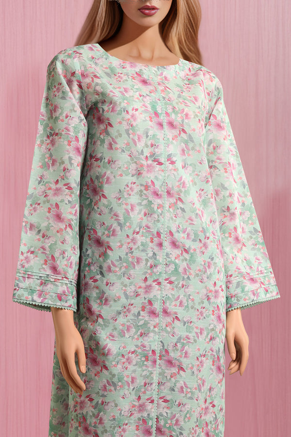 Unstitched Printed Herringbone Shirt