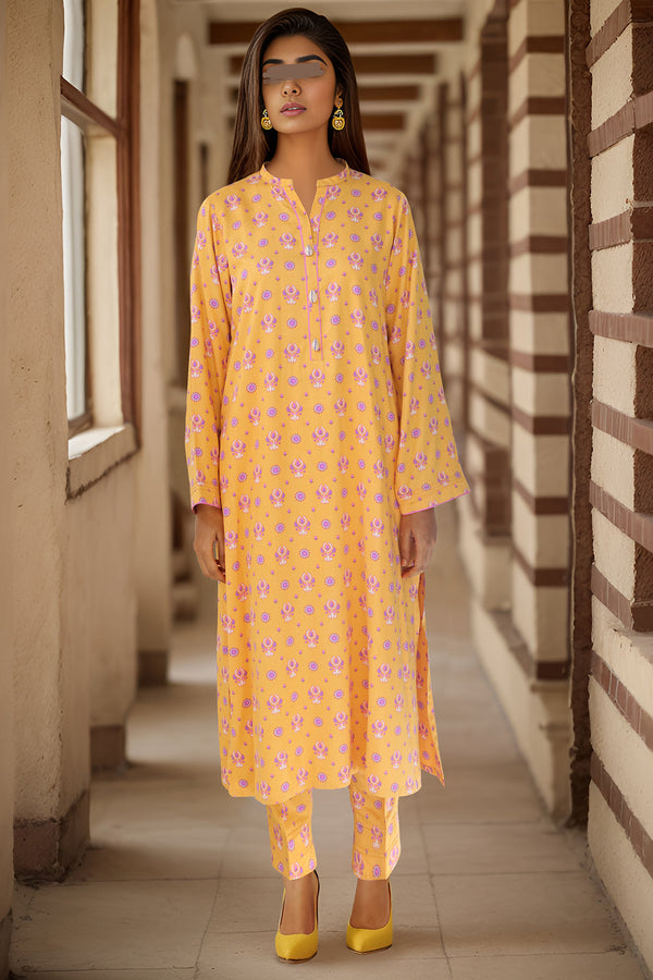 Unstitched Printed Smooth Flow 2 Piece (Shirt/Trouser)