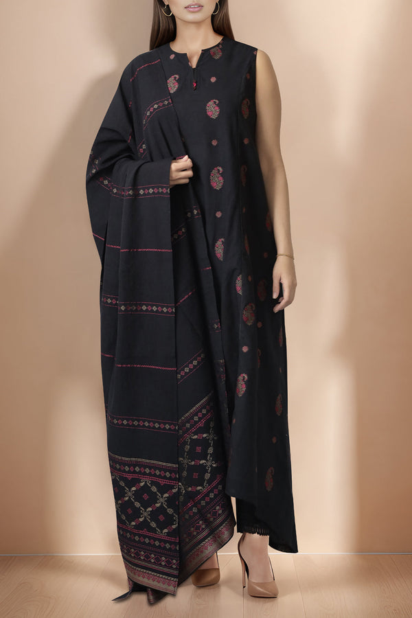 Unstitched Jacquard Cotton 3 Piece