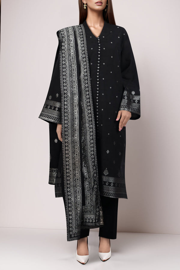 Unstitched Jacquard Cotton 3 Piece