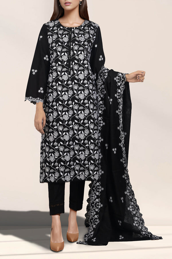 Unstitched Embroidered Lawn 3 Piece