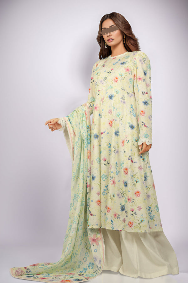 Unstitched Self Jacquard 3 Piece