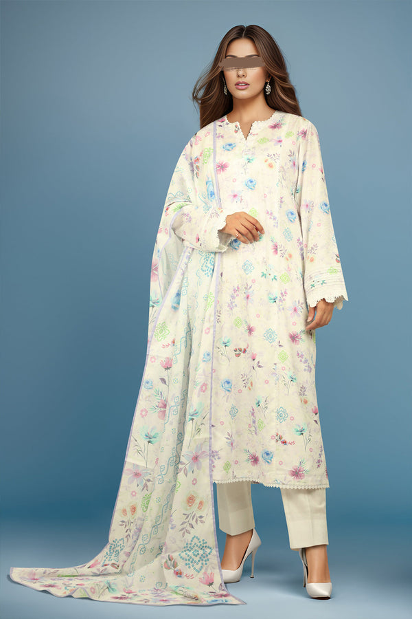 Cotton Jacquard Stitched/Unstitched 3 Piece