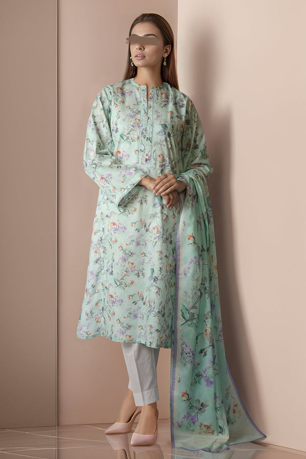 SAYA's Printed Cambric Stitched Mom And Daughter