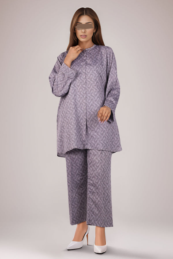 Unstitched Printed Self Jacquard 2 Piece (Shirt/Trouser)