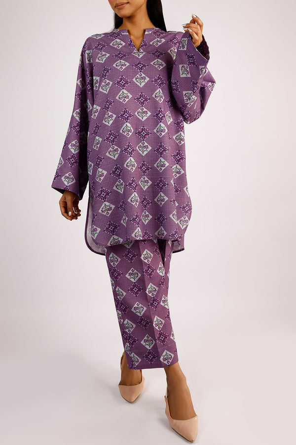 Unstitched Printed Soft Khaddar 2 Piece (Shirt/Trouser)