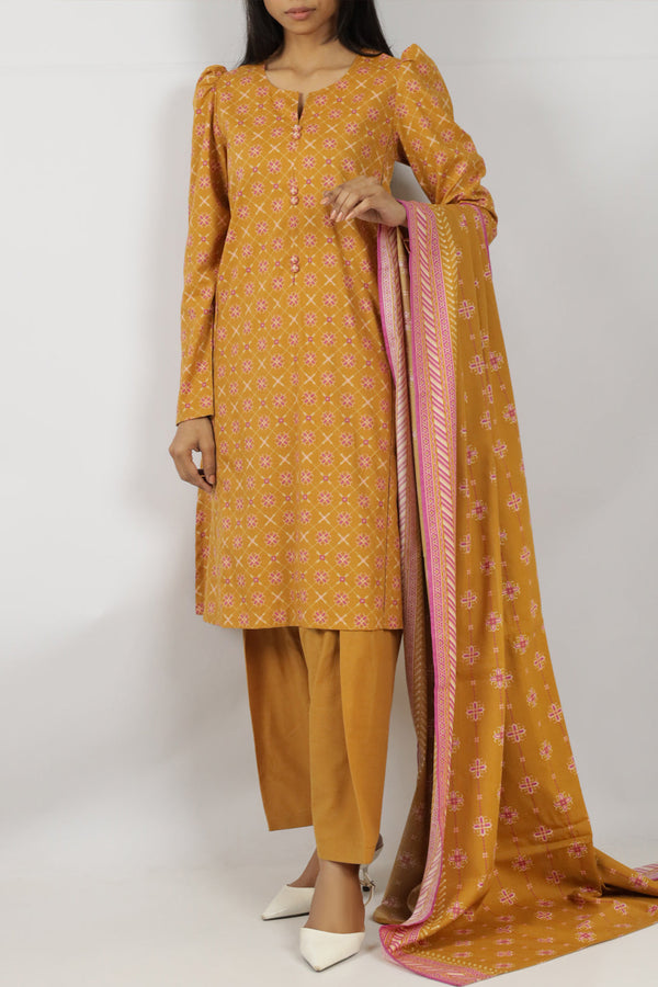 Unstitched Printed Soft Touch Cotton 3 Piece