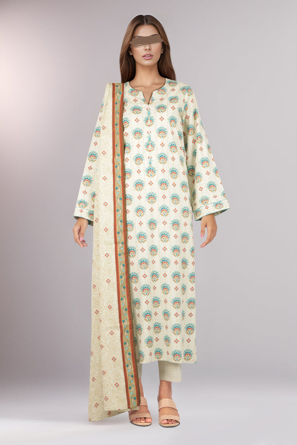 Unstitched Printed Soft Touch Cotton 3 Piece