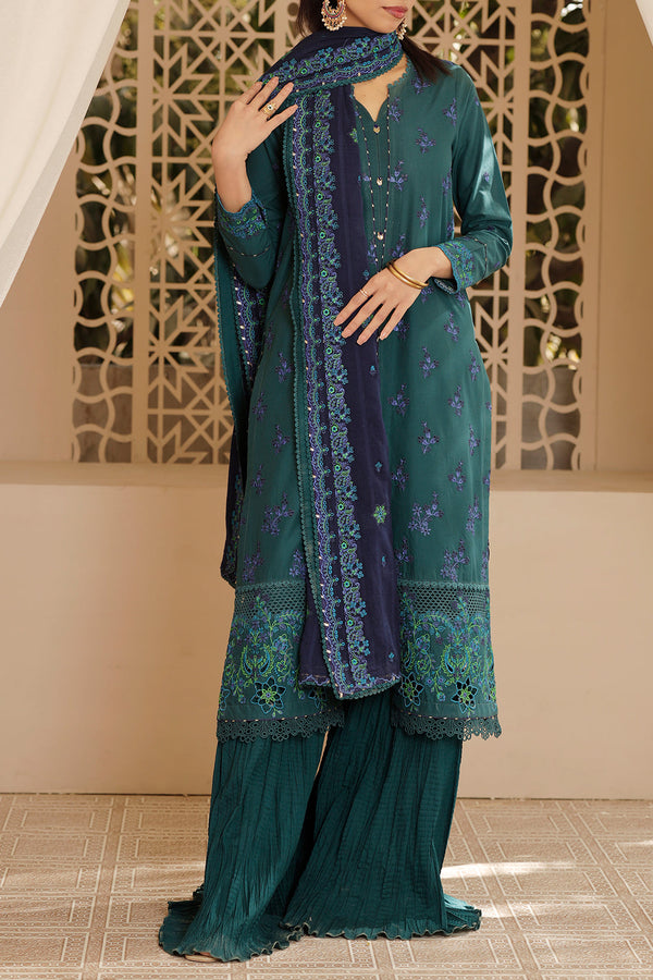 Unstitched Solid Embroidered Cambric 2 Piece (shirt/trouser)