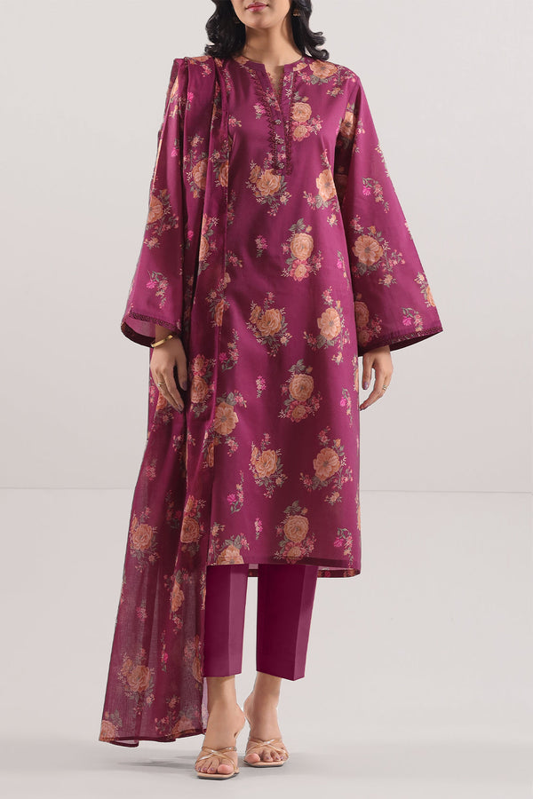 Unstitched Printed Lawn 3 Piece