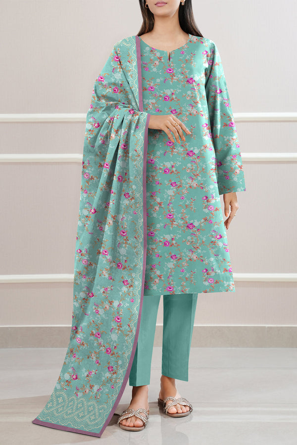 Unstitched Printed Lawn 3 Piece