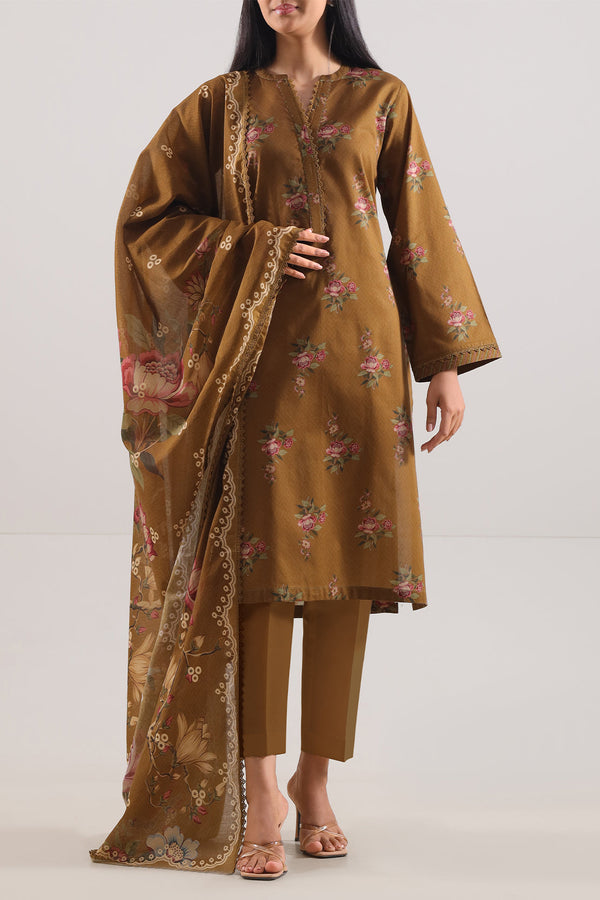 Unstitched Printed Lawn 3 Piece