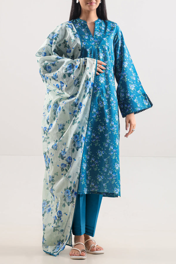 Unstitched Printed Lawn 3 Piece