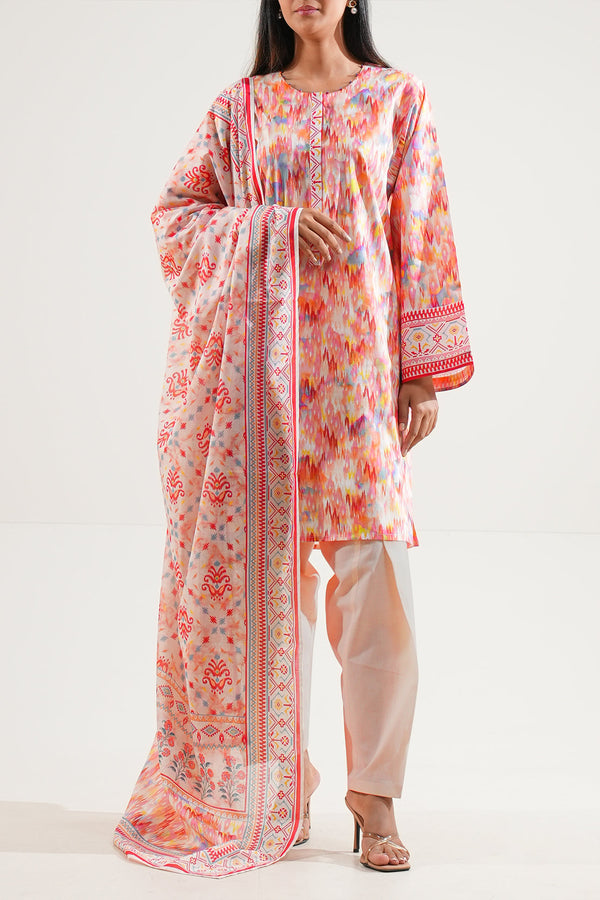 Unstitched Printed Lawn 3 Piece