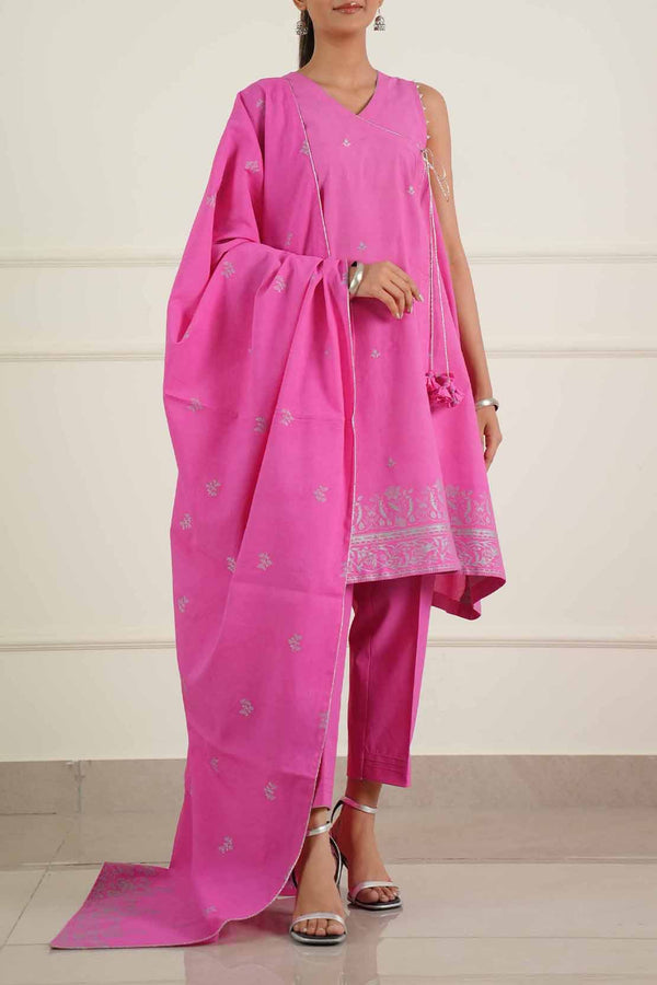 Unstitched Jacquard Cotton 3 Piece