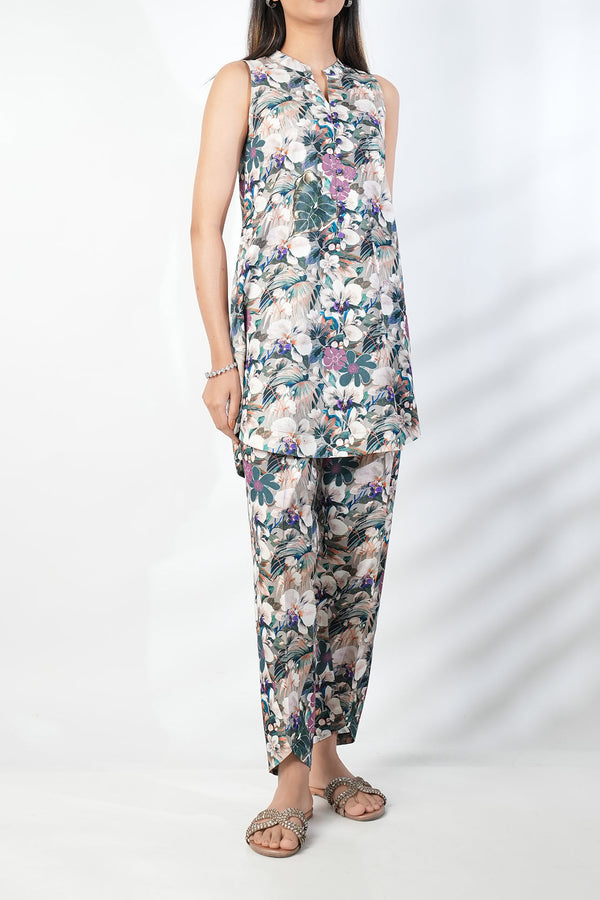 Unstitched Printed Lawn 2 Piece Shirt/Trouser