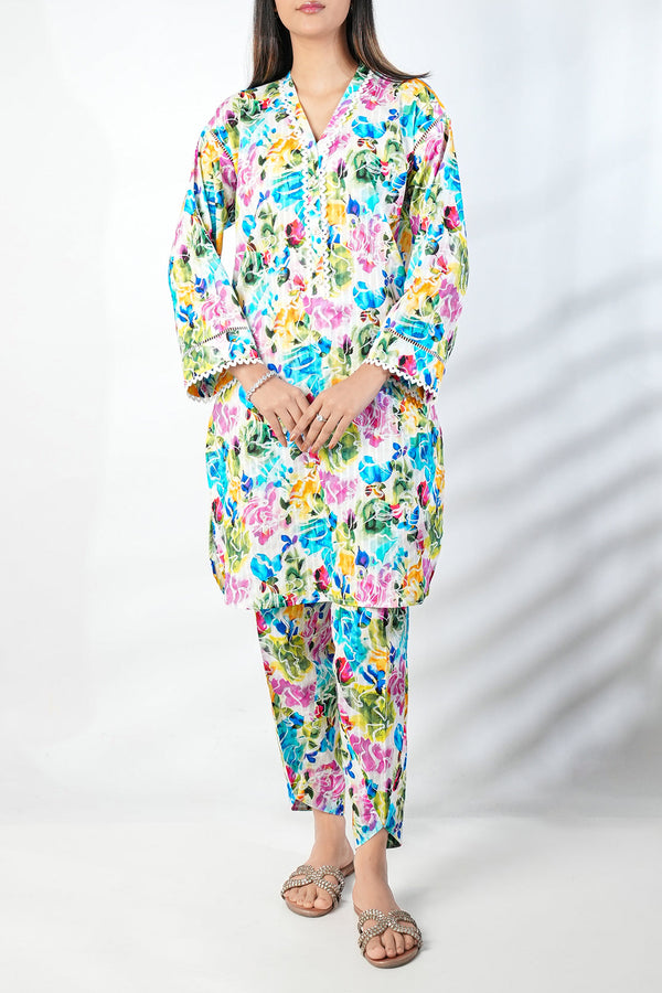 Unstitched Printed Lawn 2 Piece (Shirt/Trouser)