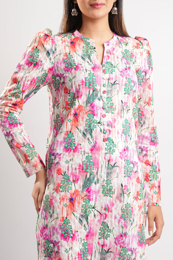 Unstitched Printed Lawn 2 Piece Shirt/Trouser